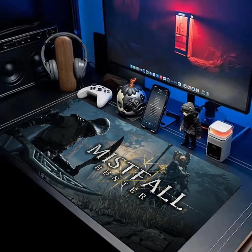 Mistfall Hunter Mouse Pad Extra Large XXL Extended Gaming Desk Mat Customizable natural non-slip rubber
