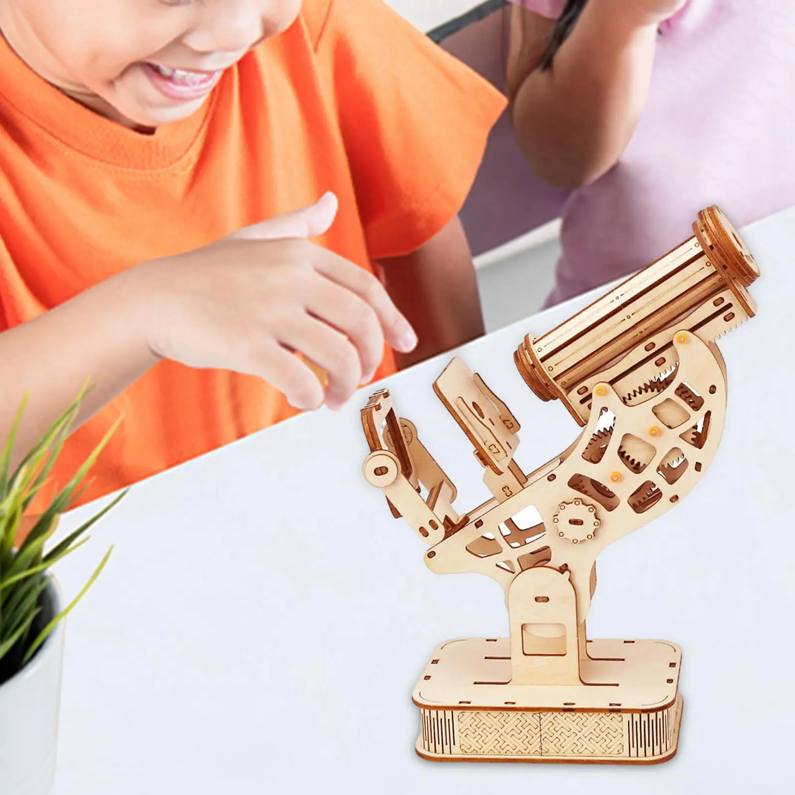 Microscope Building Toys 3D Wooden Puzzle Stem Creative Toy Science Experiments DIY Model Kits for Kids Adults Children Kids