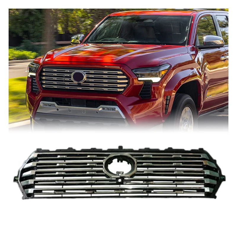 

Modification Maictop Car Parts Car Spare Parts Upgrade Kit Front Bumper Grille Chrome for Tacoma Pickup 2024-2025 53111-A