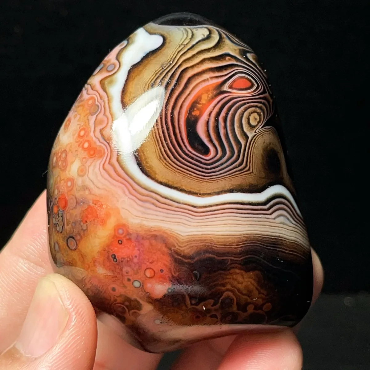 4PC Banded Agate Desert Treasure, Pocket Stone, Polished Tumbled, Vase Filler, Natural Stone, Crystal Collection, Table Display