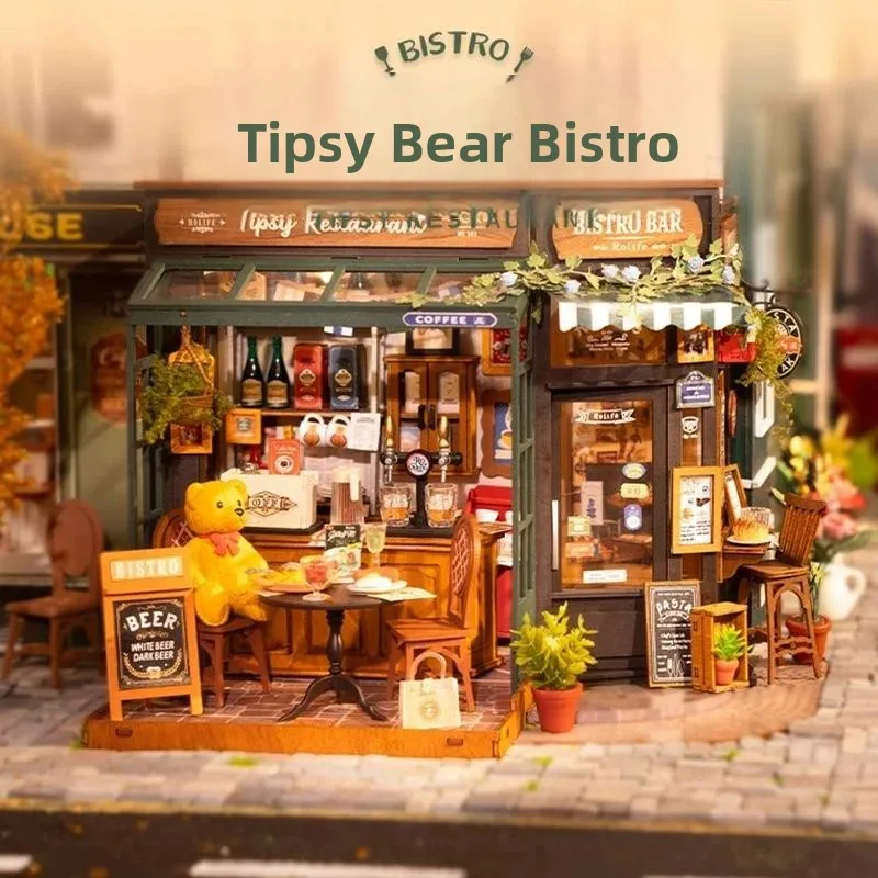 

Rolife Bear Ce DIY ature Model House Artistic Assembly Building Blos Toy for Girls Small House Puzzle Construction Kit