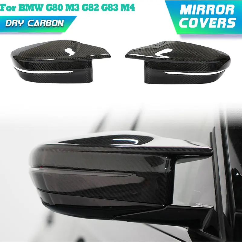 

Prepreg Dry Carbon Car Rearview Mirror Covers for BMW G80 M3 G82 G83 M4 2021-2023 Add On Racing Side Mirror Caps Shell LHD