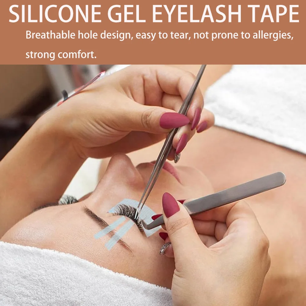 2 rouleaux de ruban adhésif en Gel de Silicone pour Extensions de cils, facile à déchirer, respirant, fournitures d'outils de levage médical microporeux
