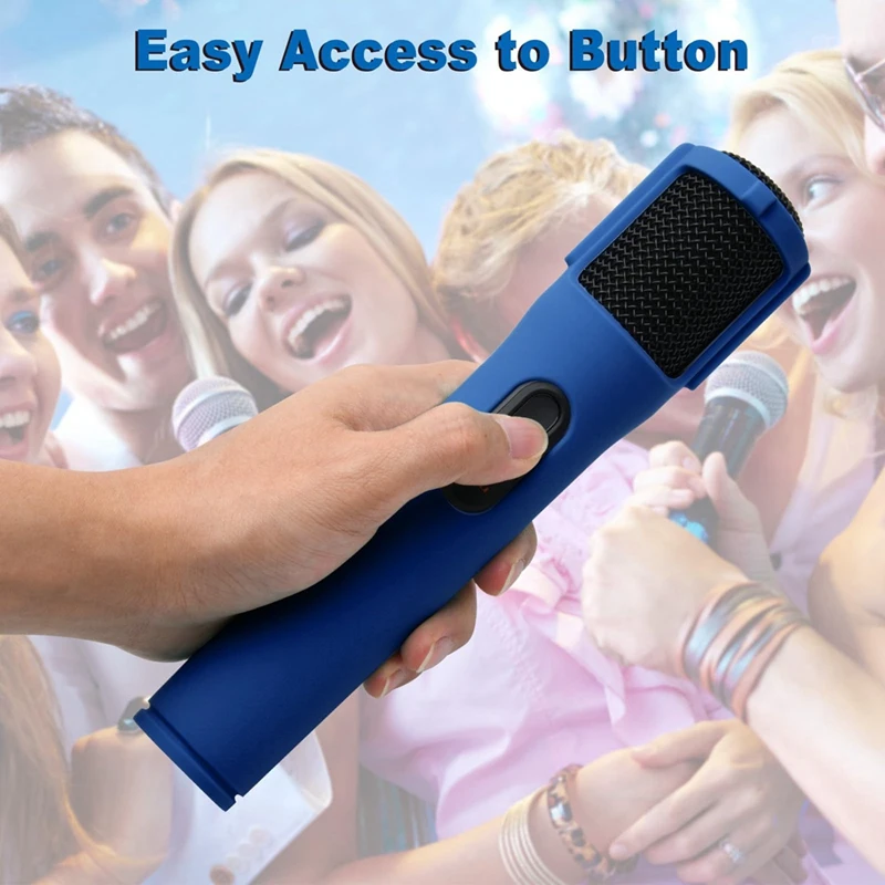 2Pcs Silicone Case For JBL Partybox Wireless Microphone Anti-Rolling Protective Case With Base Microphone Case-A36G