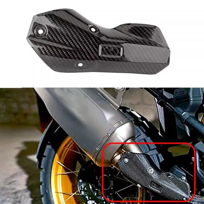 

For BMW R1200GS R1250GS ADV Exhaust Middle Link Pipe Carbon Fiber Heat Shield Cover Motorcycle Guard Anti-Scalding Shell