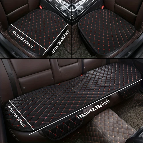 Imagen 2 del producto Nuevo 3 uds funda para asiento de coche cojín Universal para asiento de coche comodidad transpirable Protector de asiento de coche accesorios de Interior de coche
