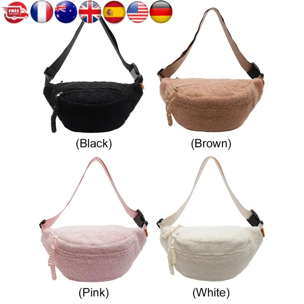 

Флисовая сумка через плечо из шерпы для женщин. Модная модная милая поясная сумка. Симпатичная поясная сумка на пояс. Дорожная нагрудная сумка.