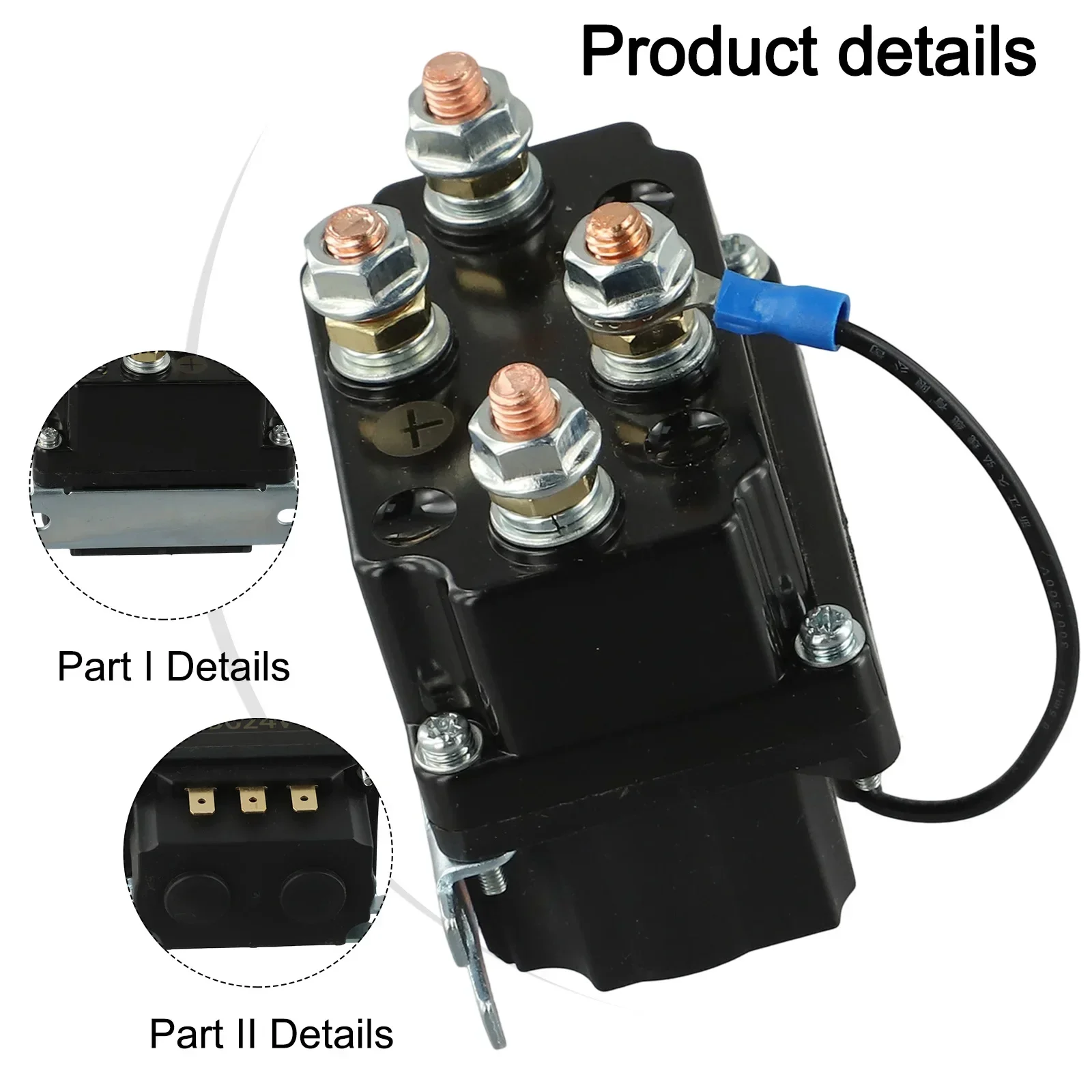 1pc Winch Solenoid Relay For ATV UTV SUV Winch Remote Control Power Tools Waterproof 24V 250A Magnetic Contactor Relay