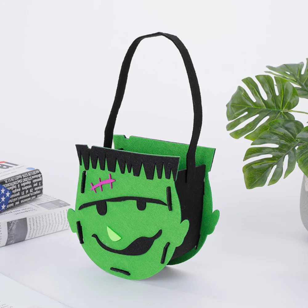 Halloween Party Gift Bag Eye-Catching Halloween Pumpkin Candy Bag Halloween Decorative Bag Convenient For Parties Christmas