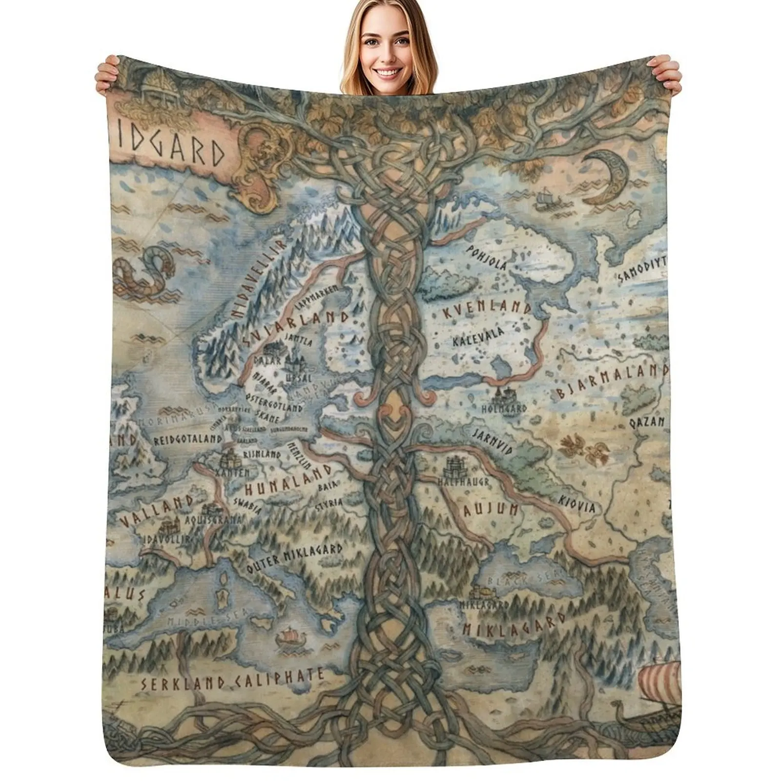 

Midgard (Gods of the Ragnarok Era) Throw Blanket christmas decoration Single Luxury Winter beds Blankets