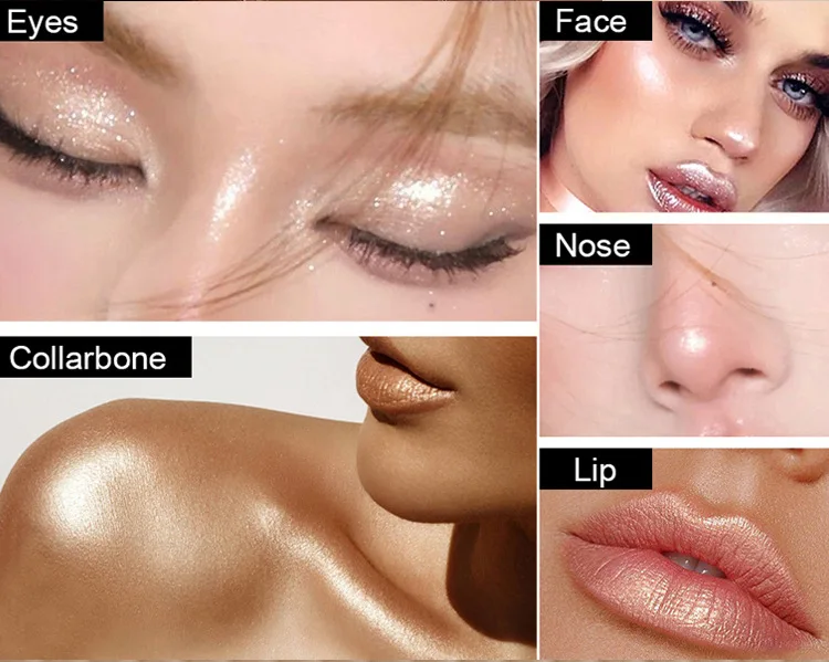 Bâton surligneur crème, crayon scintillant à 2 voies, éclaircissant sous les yeux, taille-crayon multi-usage intégré, longue durée