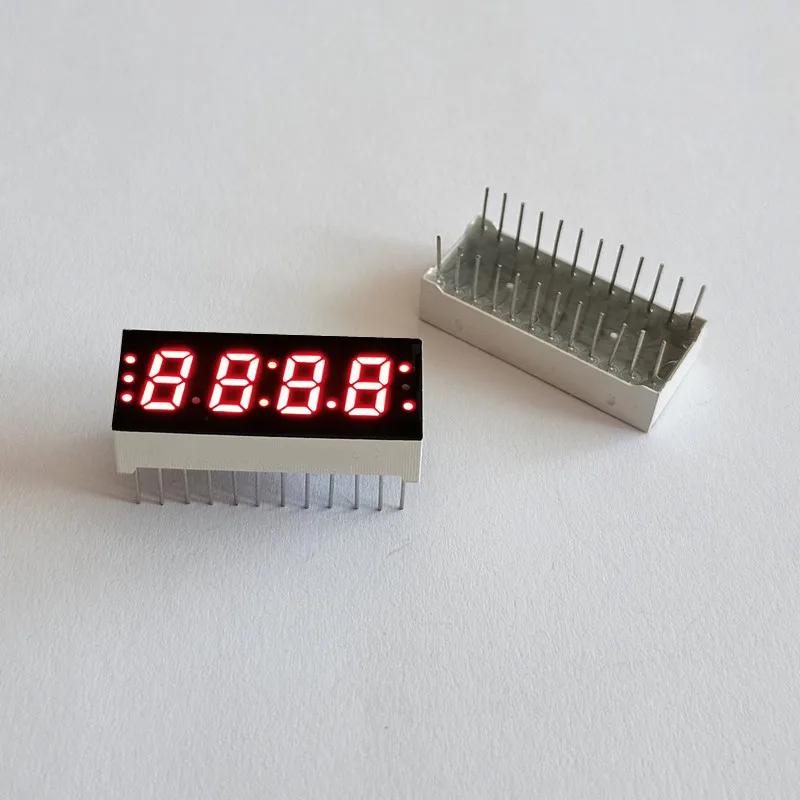 10Pcs 0.3Inch 30.5*13*7MM 4Bit Bright Red Light Digital Module KYX-3047AS/BS 24Pin LED Digitron Common Cathode Digital Clock