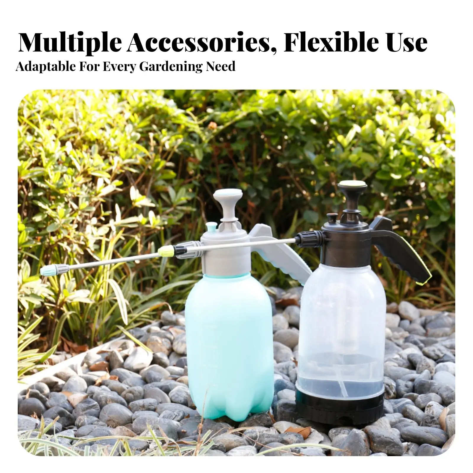 2 L Hand Pump Garden Dispenser Ergonomic Handle 2L Adjustable Spray Head Dispenser Gardening Supplies for Cleaning, Car Washing