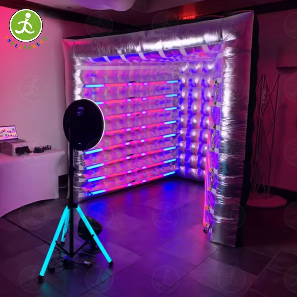 Inflatable tunnel photo booth tent LED inflatable photo booth background fence 360 ​​degree photo booth, suitable for various sc