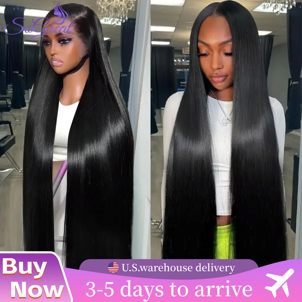 

SoGreat Hd Парик Шнурка 13x6 Человеческие Волосы Прямые 13x4 Кружева Фронтальная Кость Прямые Парики Человеческих Волос Натуральный Черный Парик Бразильские Волосы