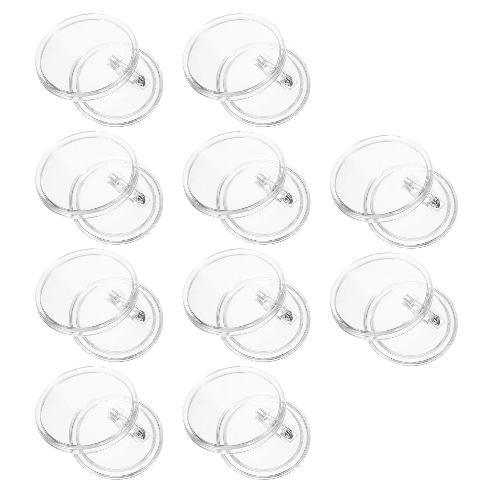 10 Pcs Clear Photo Button Pins Buttons Design Acrylic Badge Making Supplies for