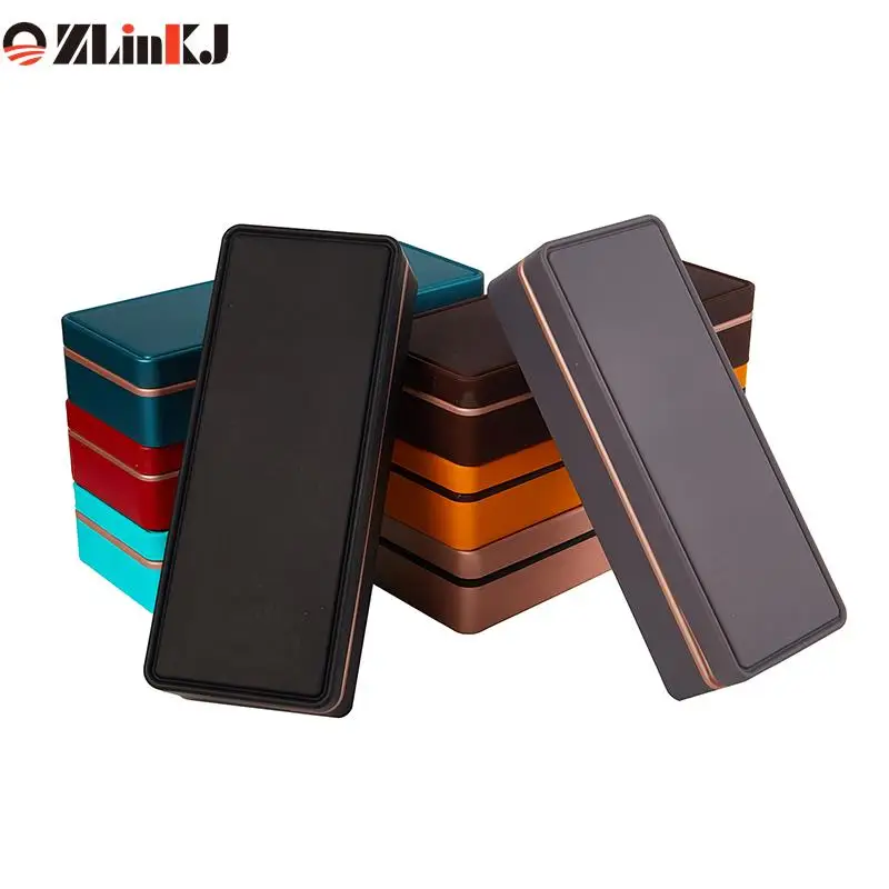 1Pcs Multicolor Tinplate Rectangular Storage Box Container with Lid Small Tin Boxes Empty Containers Storage Box Case Organizer