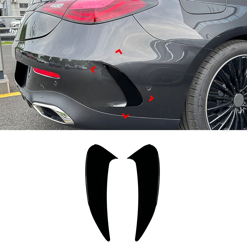 

Rear Bumper Splitter Lip Body Kit Spoiler Air Vent Cover Canard Abs Sticker For MERCEDES BENZ CLE Coupe C236 AMG 2024 To 2025