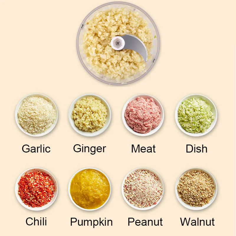 Smart Mini Cibo Elettrica Garlic Crusher Tritacarne Chopper Verdura Grattugia Spezia Maker Cucina Accessori Strumenti