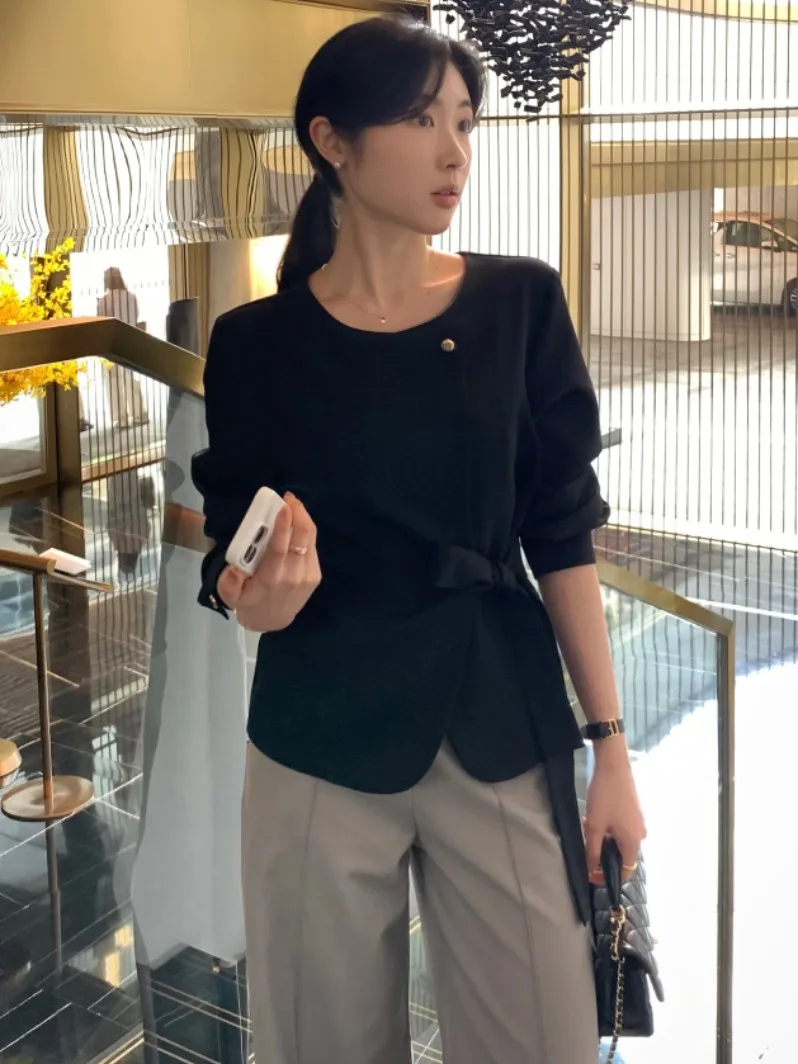 Ele Long Sve Cappotto con cintura con un bottone Autunno da donna Nuovo Sle Dimagrante Top Quali Materiale Pendolarismo Sle Pure E-commerce