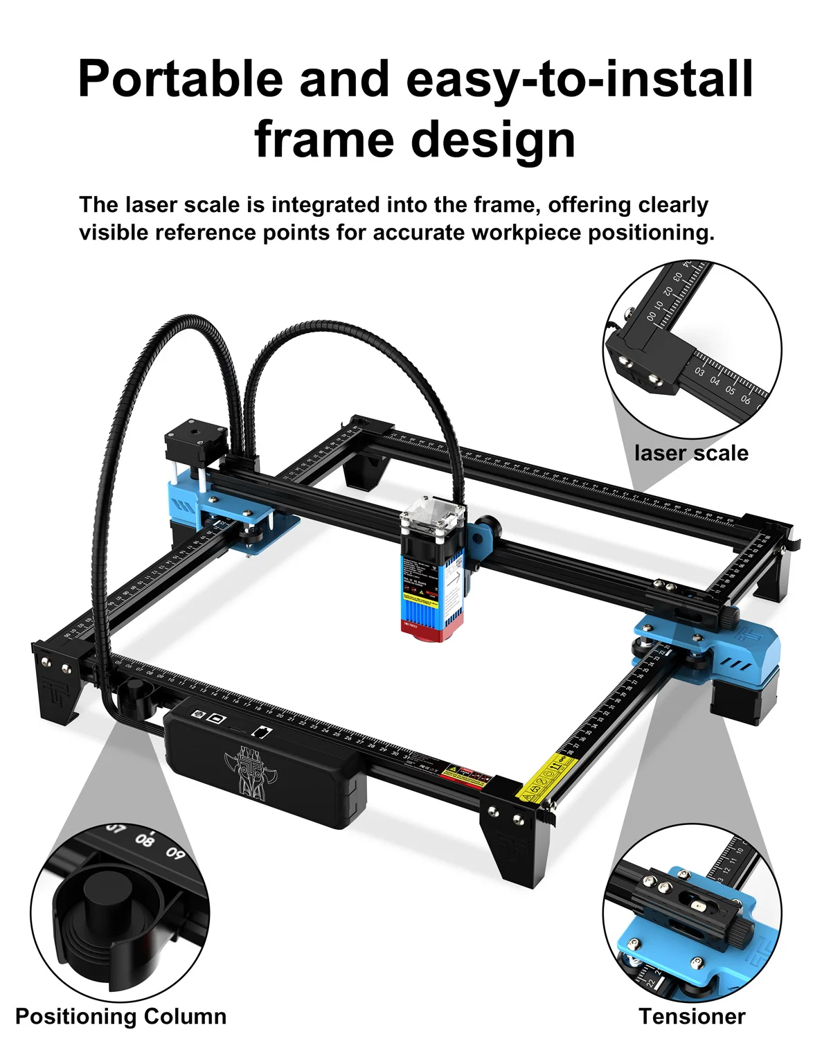 آلة النقش بالليزر TwoTrees TTS-10 Pro 80W/TTS-55Pro 40W قطع النجارة باستخدام الحاسب الآلي للخشب والجلود والفولاذ المقاوم للصدأ وما إلى ذلك #3
