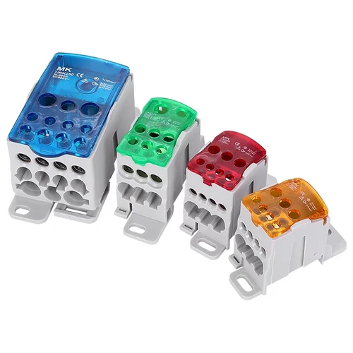 UKK80A 690V bloque de terminales de carril DIN caja de conexiones dividida una en muchas salidas caja de distribución conector de cable eléctrico de alta corriente