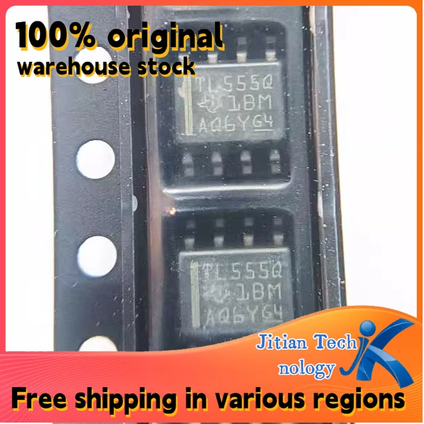 10PCS 100% brand new TLC555QDRQ1 logo TL555Q SOIC-8 High-Quality Electronic Component