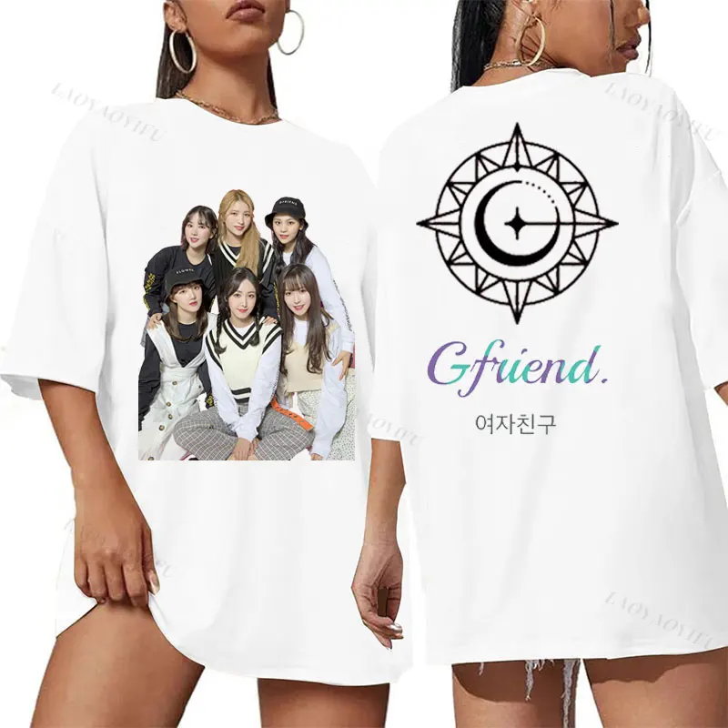 Graphic Tee Kpop GFriend Music Band Short Sleeve Pure Cotton Mens T Shirt Women T-shirts Funny Gifts Clothing Tops Tees