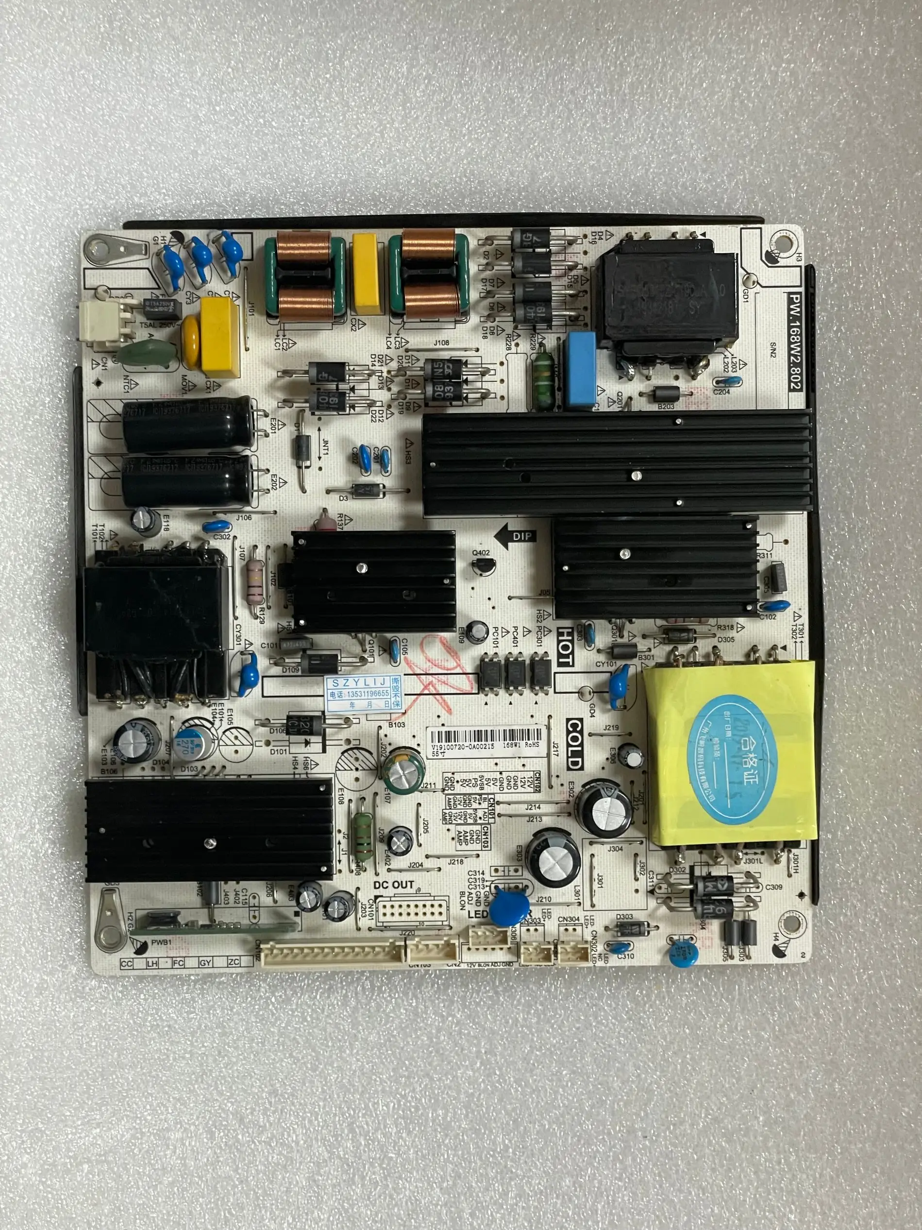 

Original LCD TV PW.168W2.802 Power board 168W2