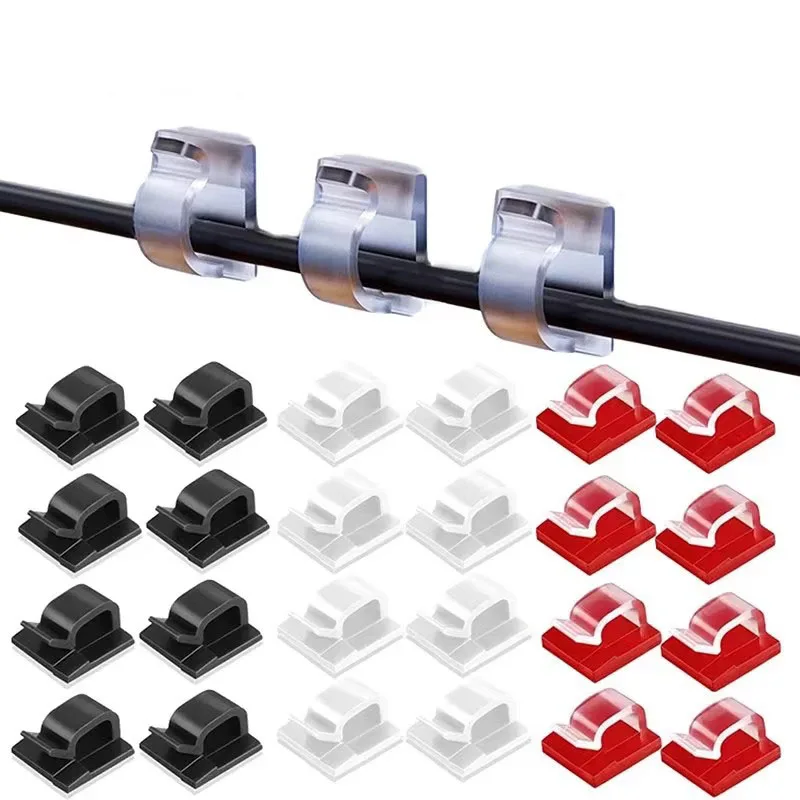 10-50PCS Cable Management Clip Guiding Line Wire Arrangement Protector Fixations Cord Holder Clearance Clips Attache Home
