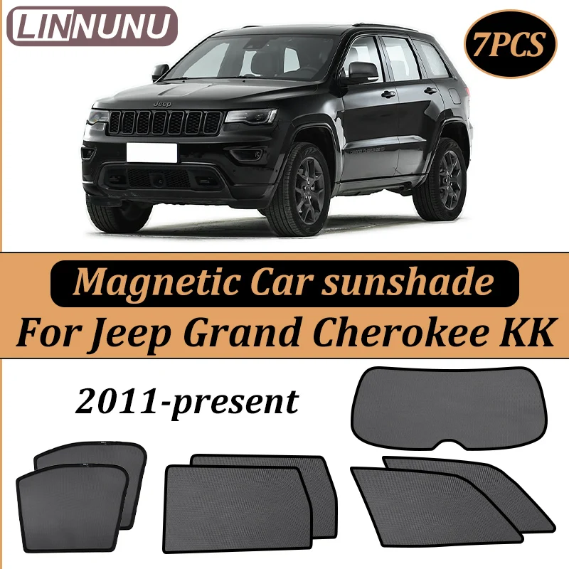 

LINNUNU Magenetic Car Sunshade Windshield Curtain Side Window Sun Shade UV Protection For Jeep Grand Cherokee KK 2011-2025 AUTO