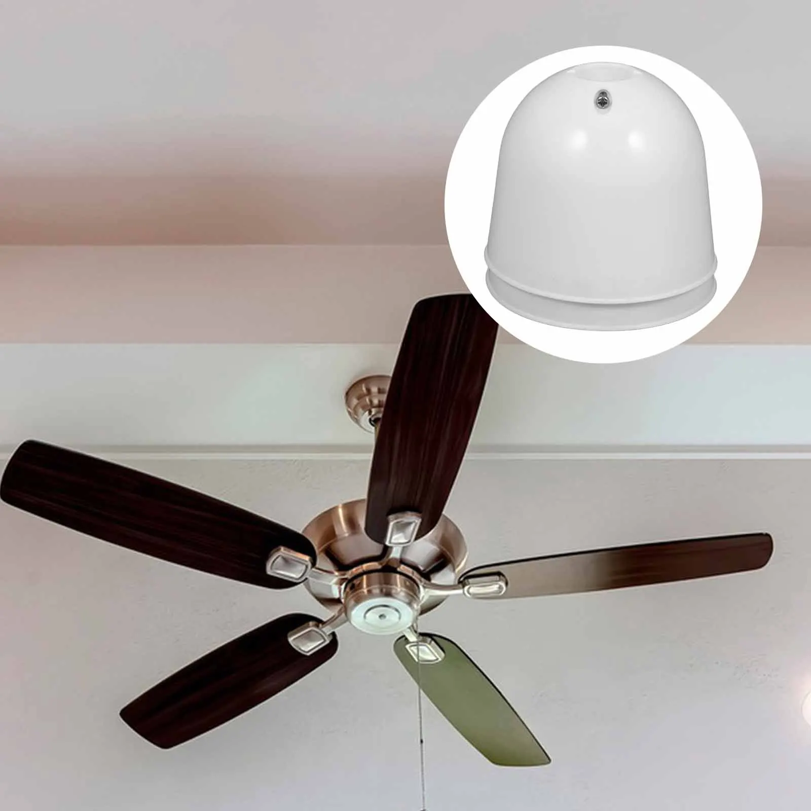 

2Pcs Ceiling Fan Accessories Plastic Fan Canopy Dust Cover Protector Replacement Cap Compact Design Easy Installation Universal