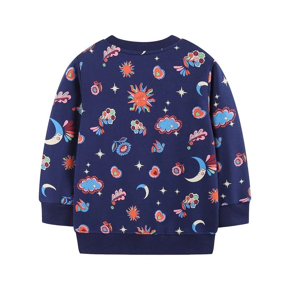 Jumping Meters 2026 Long Sleeve Girls Sweatshirts Autumn Spring All Print Kids Clothes Sport Baby Shirts Tops Children Shirts