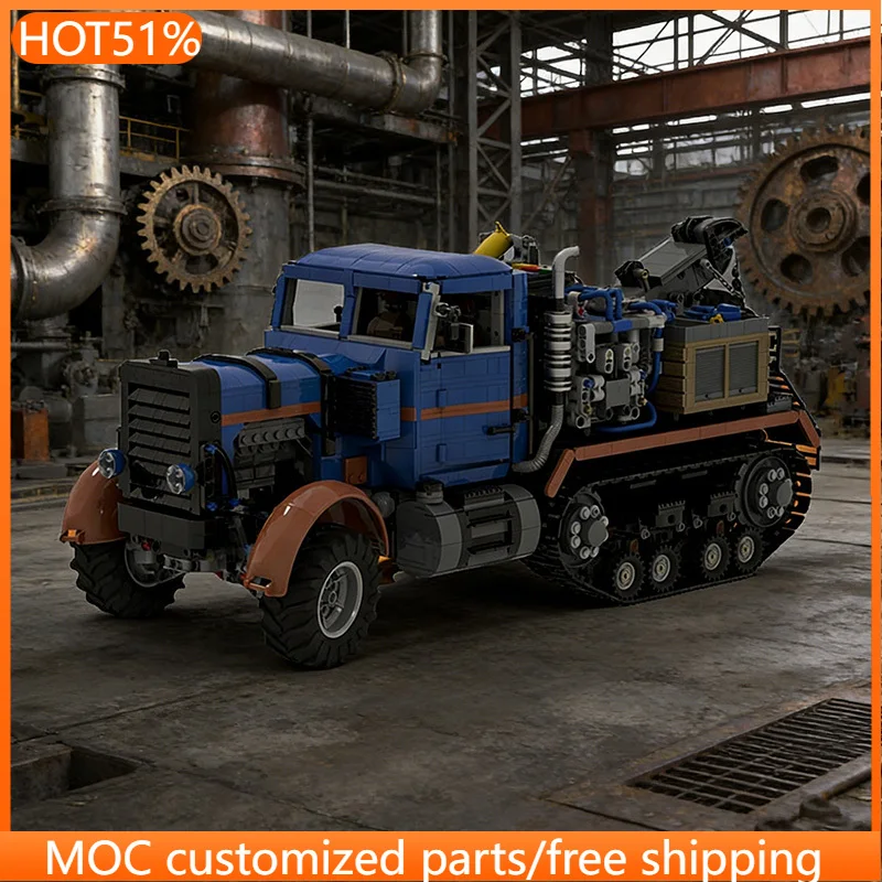 

4092 PCS Construction Vehicle Halftrack Service Truck MOC Customize Modular Building Block Creative DIY Boys Toy Christmas Gift