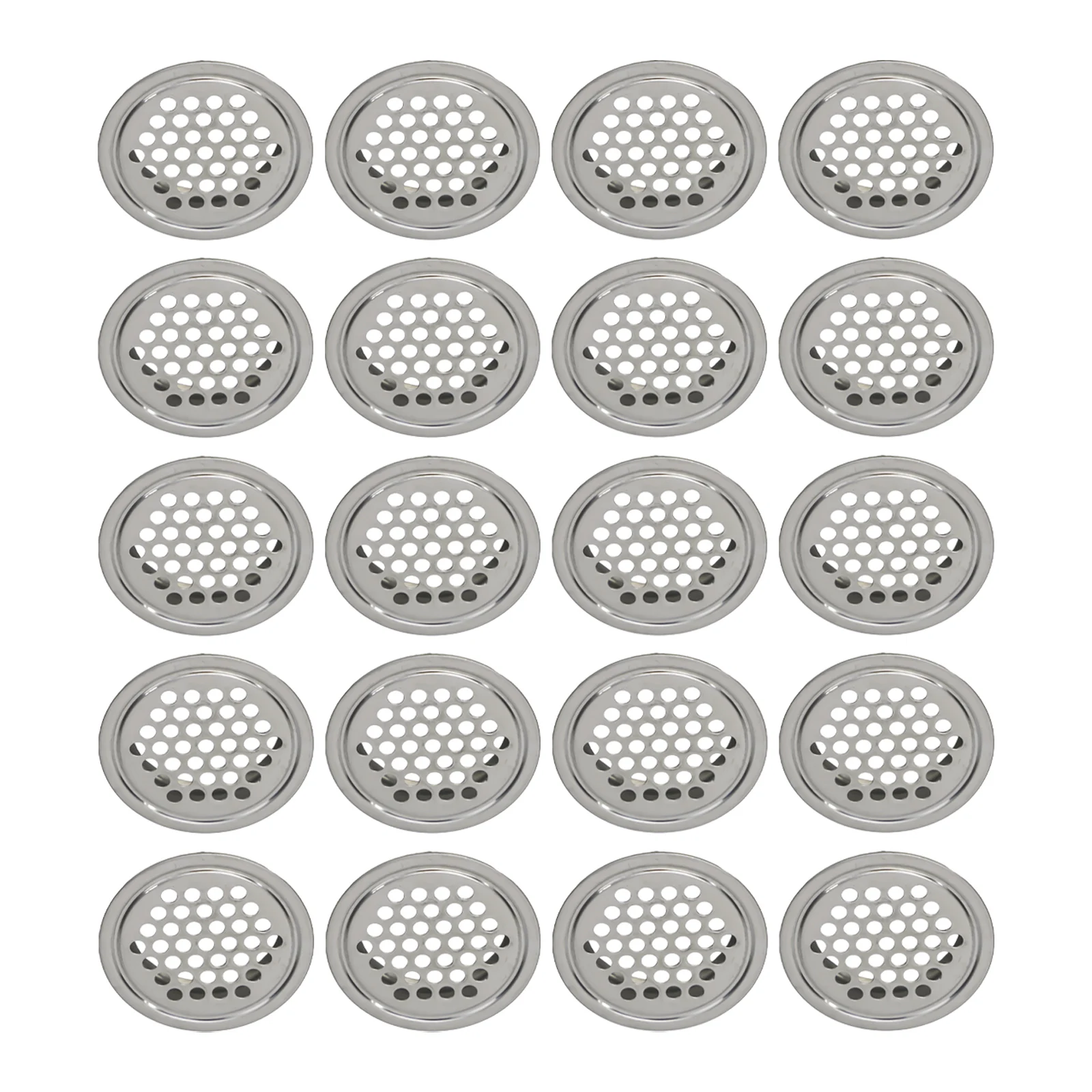 20pcs Stainless Steel Round Ventilation Cover Air Vent Louver Mesh Hole For Wardrobe Shoe Cabinet Furniture Accessories