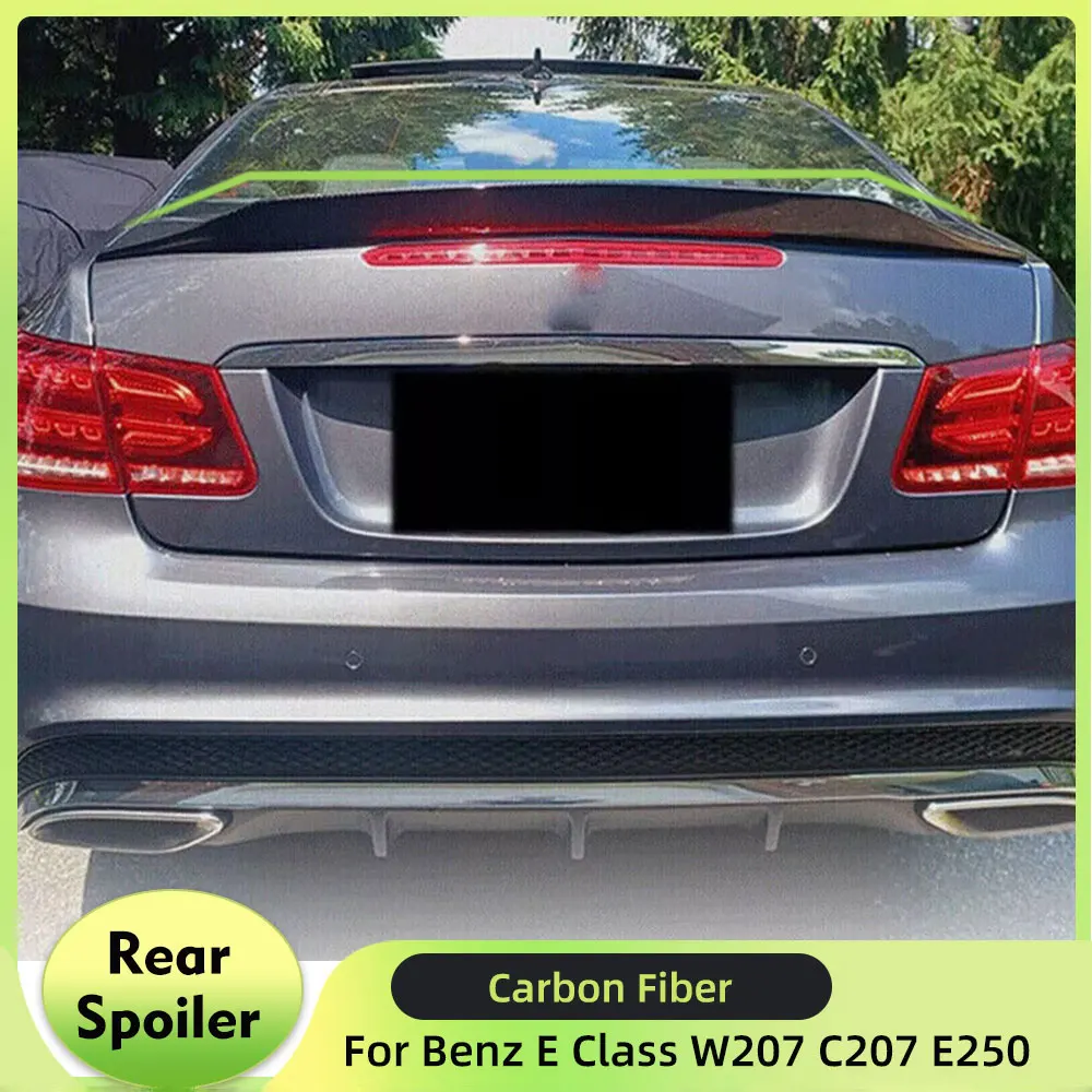 

Car Rear Spoiler for Mercedes-Benz E Class W207 C207 E250 Coupe 2009-2016 Carbon Fiber Trunk Lip Spoiler Boot Wing