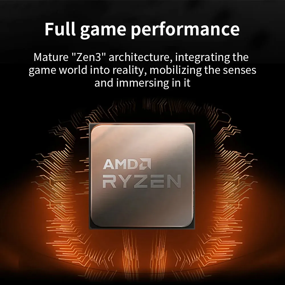 AMD RYZEN™CPU 게이밍 프로세서, 게임 캐시 소켓 AM4 프로세서, 7 5700X3D 100%, 8 코어 16 스레드, 4.1GHz, 7NM, 100MB