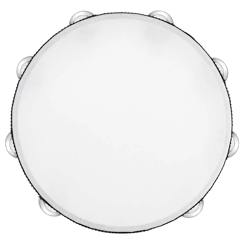 Musical TambourineTambourine for Adults 10 Inch Hand Held Drum Bell Metal Jingles Percussion Gift Musical Educational Instrument