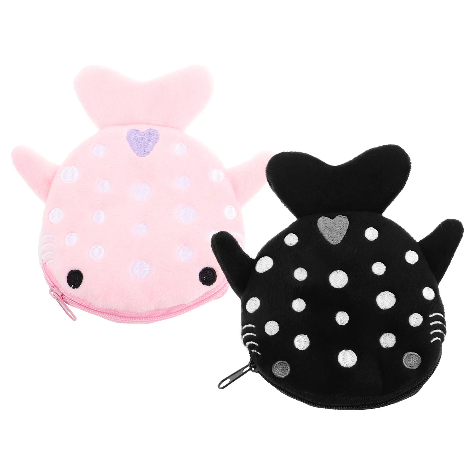 

2 шт. кошельки-акулы для монет, милые мягкие кошельки на молнии, маленькие сумочки для денег, кошельки для мелочи, маленькие мешочки для монет для женщин и детей