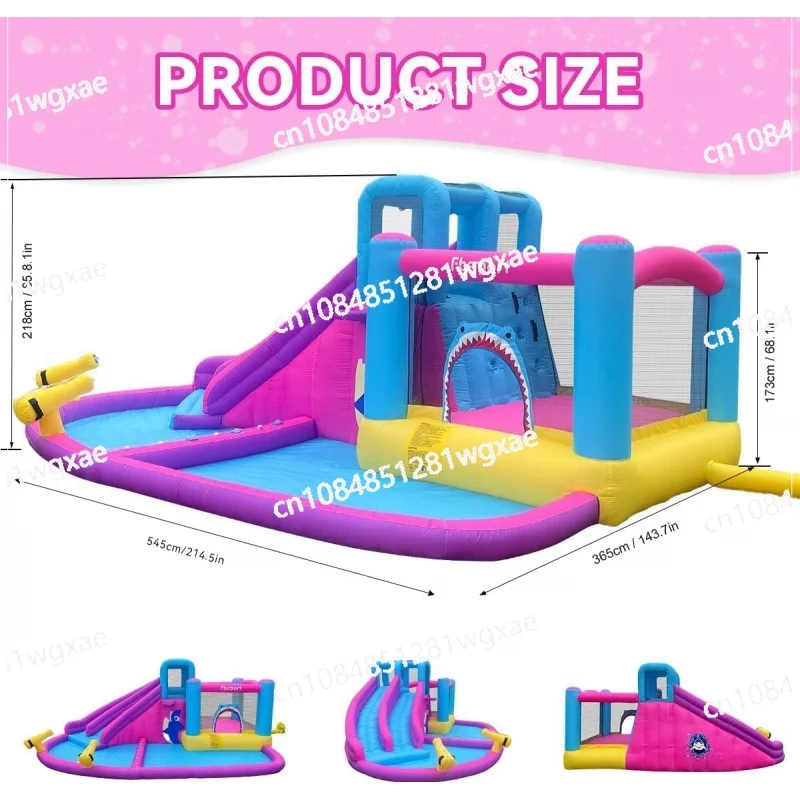 Dmuchany park wodny Bounce House, podwójna ściana bramkarza do wspinaczki, dmuchany zamek z dmuchawą powietrza o mocy 550 W