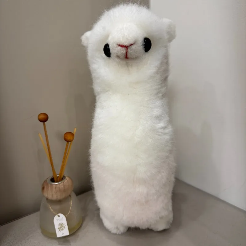 Fluffy Two-Tone Alpaca Plush Toy Soft Stuffed Animal Toy Cute Small Plush Toys Home Decor Cushion Sweet Present for Children
