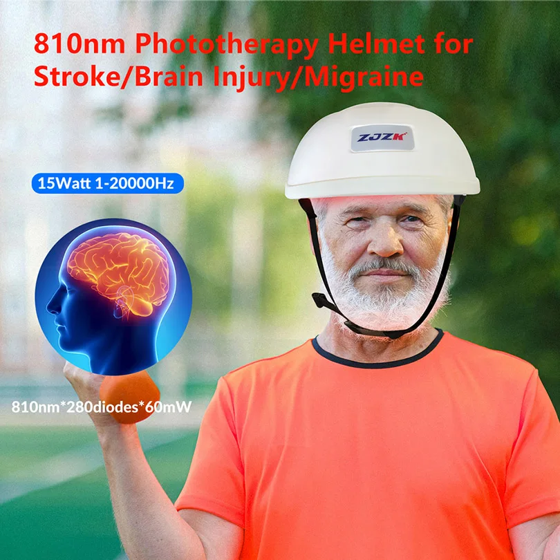 Gifts for Men With Dementia Brain Wave Helmet 810nm Parkinson Remedy Helmet Effective for Improving Cognition Ability and Memory