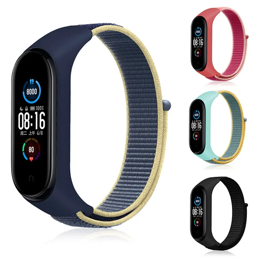 

Bracelet for mi band 6 Strap Nylon Sport loop watch Belt pulsera correa Mi band 4 Wristband for xiaomi Mi band 5 4 3 Bracelet