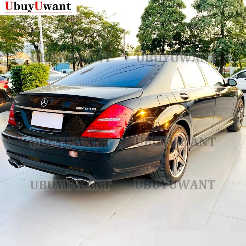 For Benz S Class W221 S320 S400 S420 S450 S600 2011 2012 2013 2014 2015 ABS Material Spoiler Rear Trunk Wings