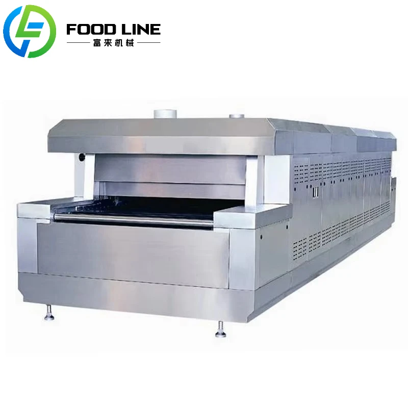 Commercial Tunnel Oven Conveyor Belt Baking System For Biscuit Bread Production Energy Efficient Gas Heating
