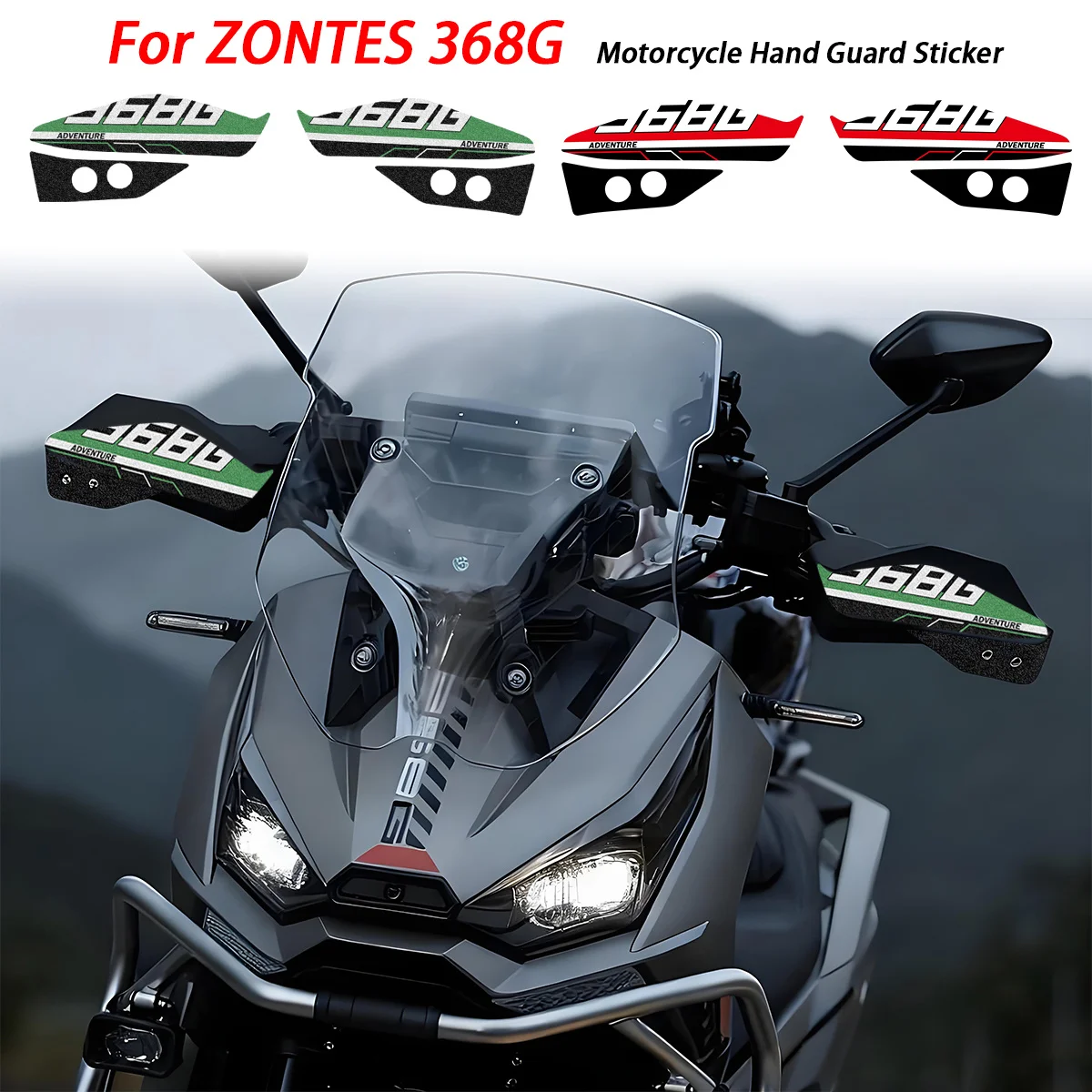 1Set 368G 2025 Motorcycle Hand Guard Non-Slip Vinyl Stickers, Handlebar Protection Decor Decals