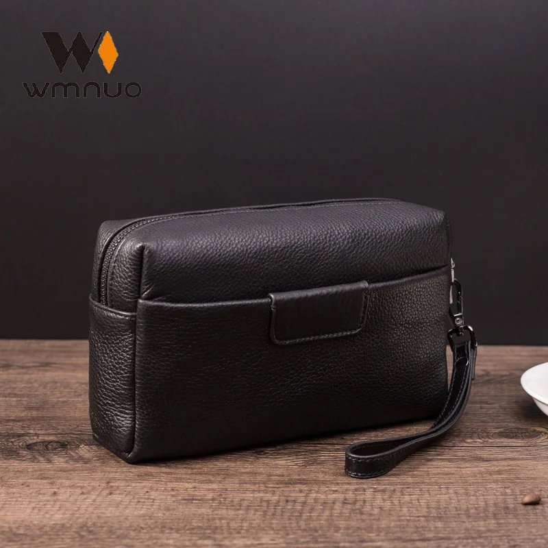 

Wmnuo Hand Bag Men Genuine Cowhide Korean Clutches For Male Authentic Luxury Brand Pouch Wallet Clutch Bag Clamping Sack