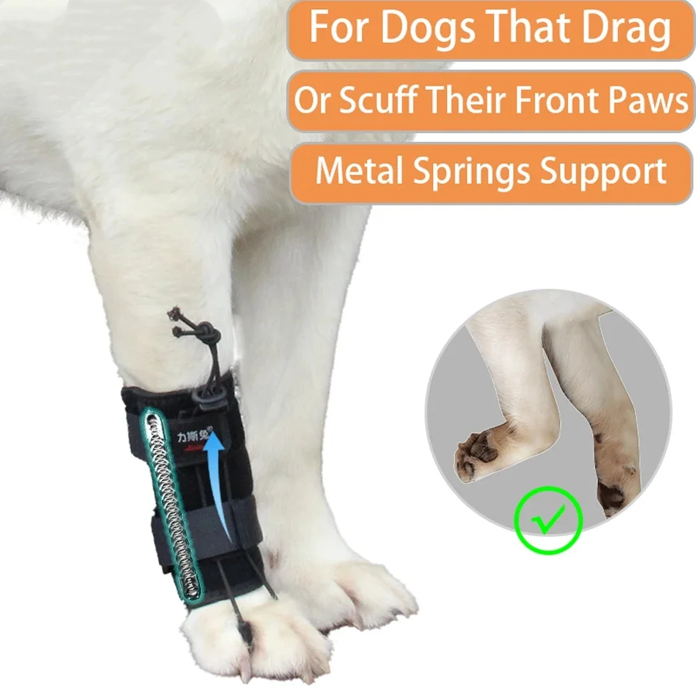 Dog Cat Knuckling Corrector Toe Dragging Brace Myelopathy And Spinal Injuries For Front Leg Paw With Sciatic Nerve Injuries
