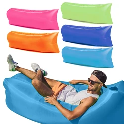 Outdoors Lazy Sofa Inflatable Sofa Ultralight Portable Beach Camping Mat Sleeping Bag Air Sofa Bed for Party Music Festival