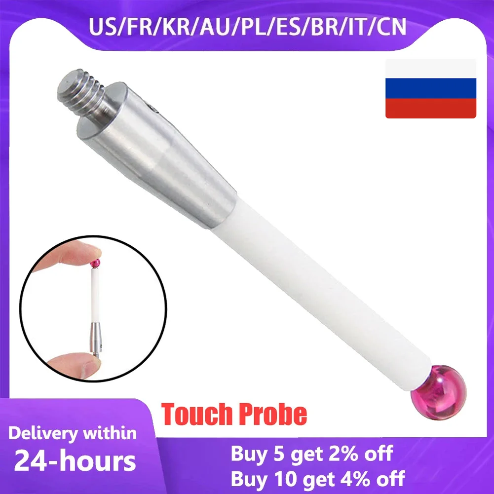 CMM Touch Probe Stylus 6mm Dia Rubine Ball Ceramic Stem CMM A-5000-3709 Touch Probe Tool New 2023